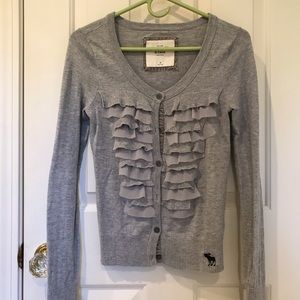 abercrombie gray sweater/cardigan